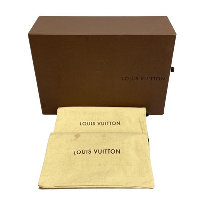 Louis Vuitton Mules 38 Women's Beige and Blue Wedge Sole Linen