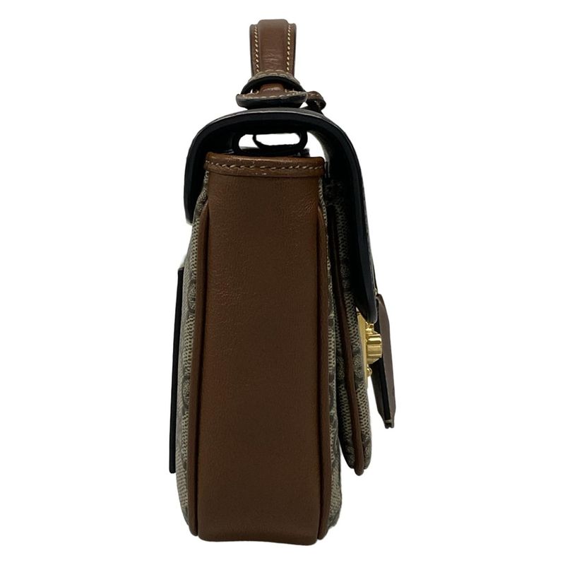 Gucci Handbag Padlock GG Supreme Dark Brown Ivory and Black Leather