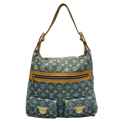 Louis Vuitton Bag Denim Baggy GM M95048 Blue Cotton Leather