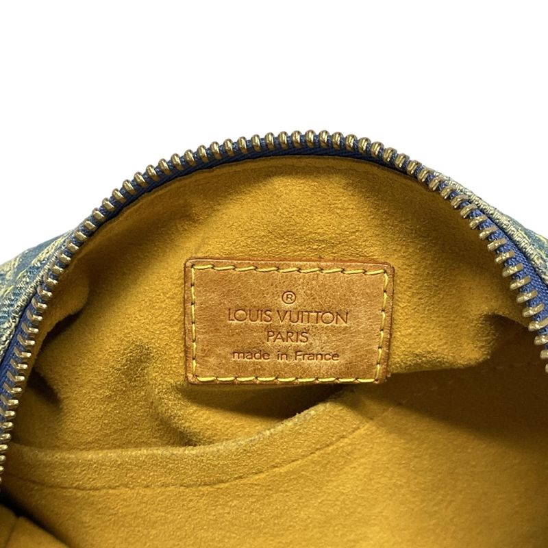 Louis Vuitton Bag Denim Baggy GM M95048 Blue Cotton Leather