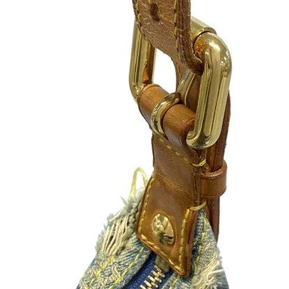 Louis Vuitton Bag Denim Baggy GM M95048 Blue Cotton Leather