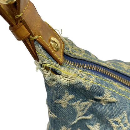 Louis Vuitton Bag Denim Baggy GM M95048 Blue Cotton Leather