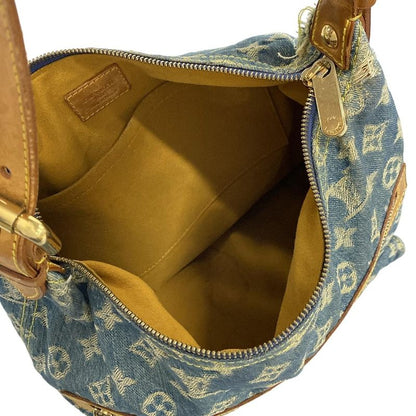Louis Vuitton Bag Denim Baggy GM M95048 Blue Cotton Leather