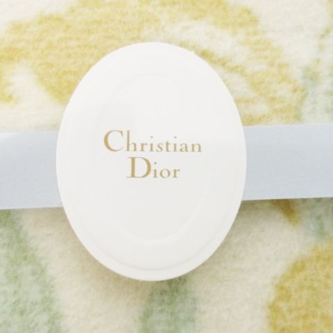 Christian DIOR Blanket Cotton Blanket Single Logo Embroidery Iris Floral