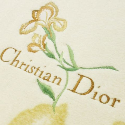 Christian DIOR Blanket Cotton Blanket Single Logo Embroidery Iris Floral
