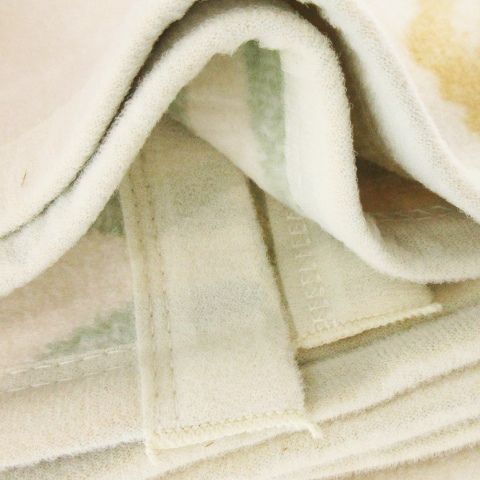 Christian DIOR Blanket Cotton Blanket Single Logo Embroidery Iris Floral