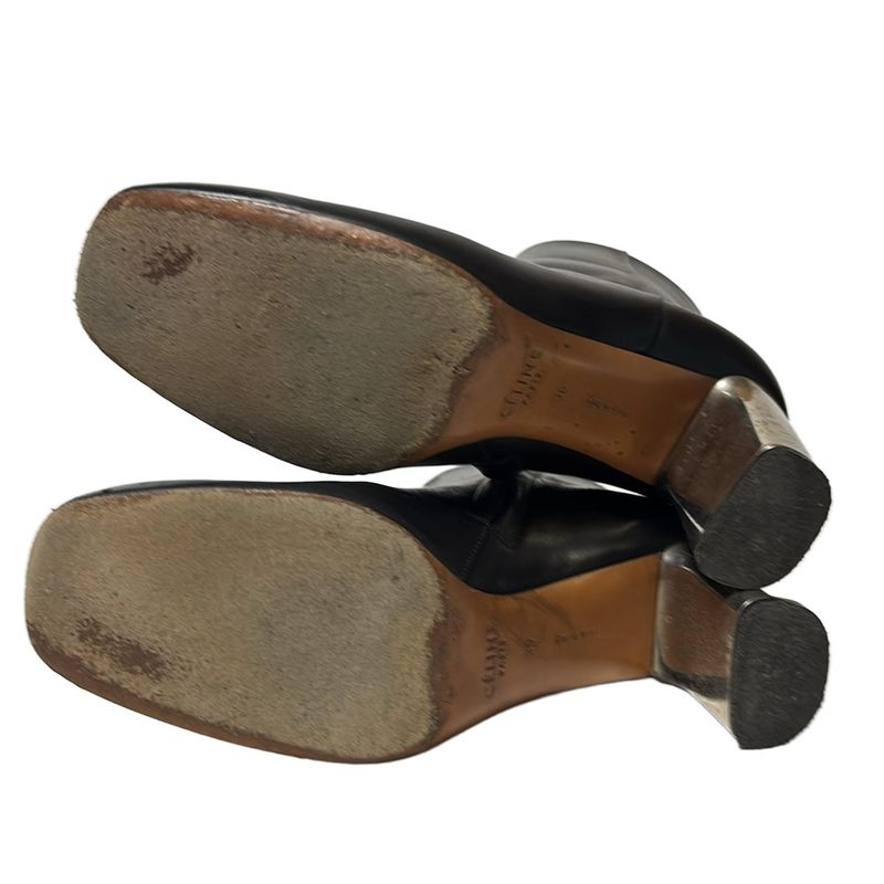 Celine Short Boots 36 Women - Black and Silver Leather