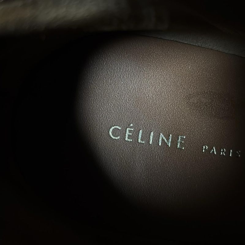 Celine Short Boots 36 Women - Black and Silver Leather