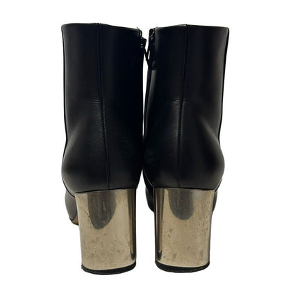 Celine Short Boots 36 Women - Black and Silver Leather