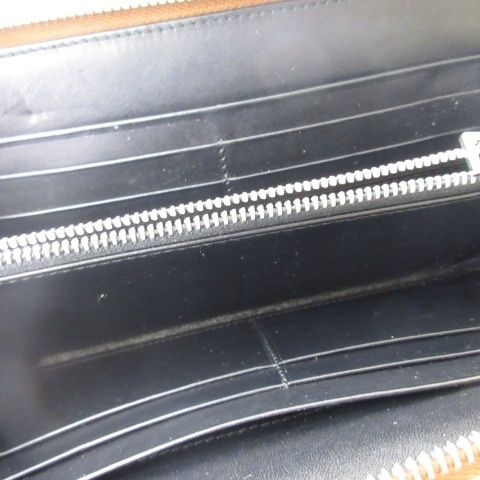 Loewe Long Wallet Round Zipper Leather Brown