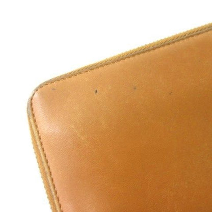 Loewe Long Wallet Round Zipper Leather Brown