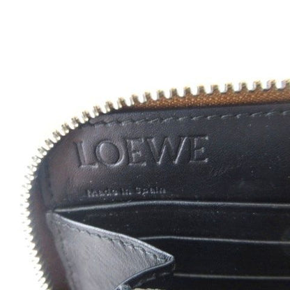 Loewe Long Wallet Round Zipper Leather Brown