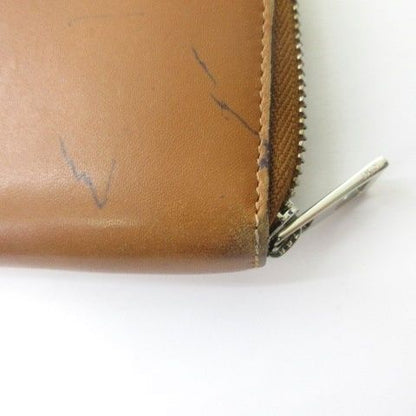 Loewe Long Wallet Round Zipper Leather Brown