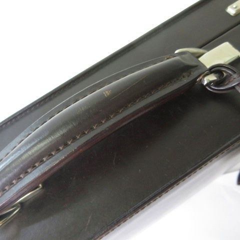 Gucci Trunk Briefcase Leather Dark Brown