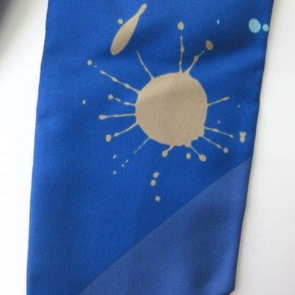 Bulgari Scarf All-over Painted Silk Blue