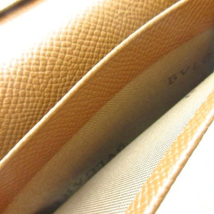Bulgari Bvlgari Card Case Business Card Holder Leather Brown