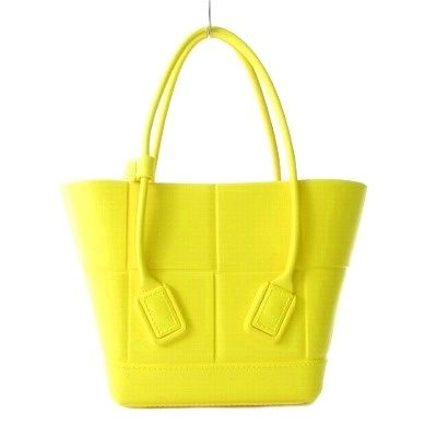Bottega Veneta Arco Mini Tote Handbag Rubber Yellow AA
