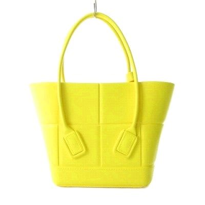 Bottega Veneta Arco Mini Tote Handbag Rubber Yellow AA
