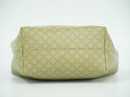 Authentic Celine Macadam Handbag Pouch PVC Beige Macadam Bag Pre-owned [follow-u