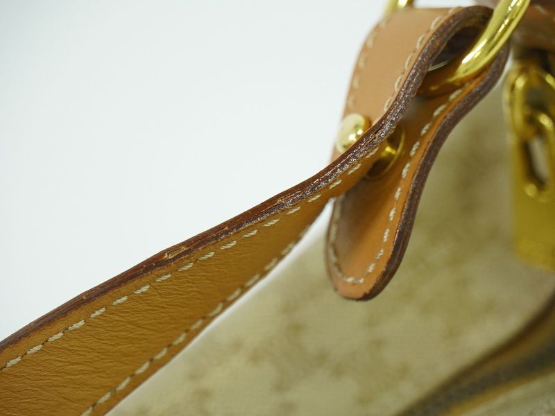 Authentic Celine Macadam Handbag Pouch PVC Beige Macadam Bag Pre-owned [follow-u