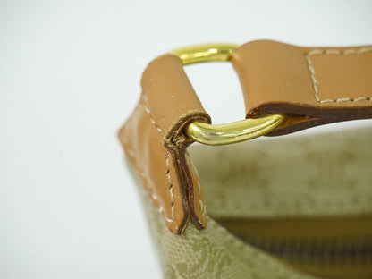 Authentic Celine Macadam Handbag Pouch PVC Beige Macadam Bag Pre-owned [follow-u