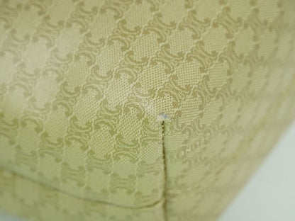 Authentic Celine Macadam Handbag Pouch PVC Beige Macadam Bag Pre-owned [follow-u