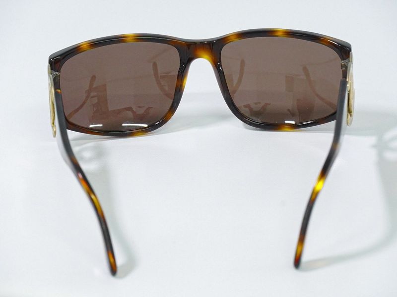 Authentic Chanel Coco Mark Tortoiseshell Pattern Sunglasses Eyewear Plastic GP