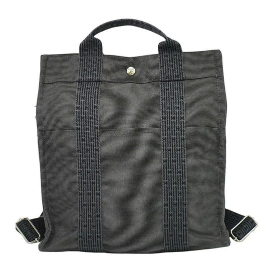 Authentic Hermes Her Line Ado MM Backpack Sac Backpack Canvas Gray Her Line Ado