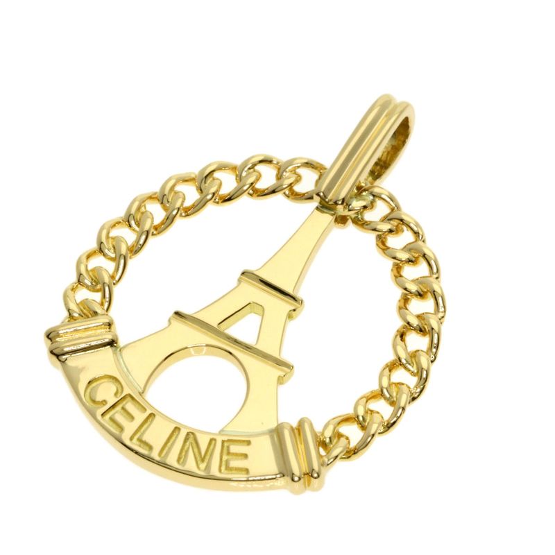 Celine Eiffel Tower Pendant Top 18K Yellow Gold Ladies