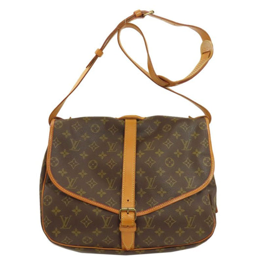 Louis Vuitton M42254 Saumur 35 Shoulder Bag Monogram Canvas Women