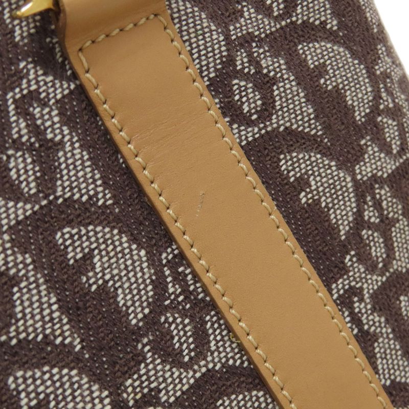 Christian DIOR Trotter Pattern Tote Bag Canvas Women