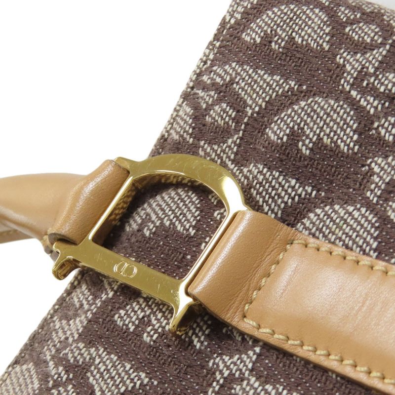Christian DIOR Trotter Pattern Tote Bag Canvas Women