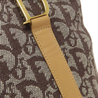 Christian DIOR Trotter Pattern Tote Bag Canvas Women