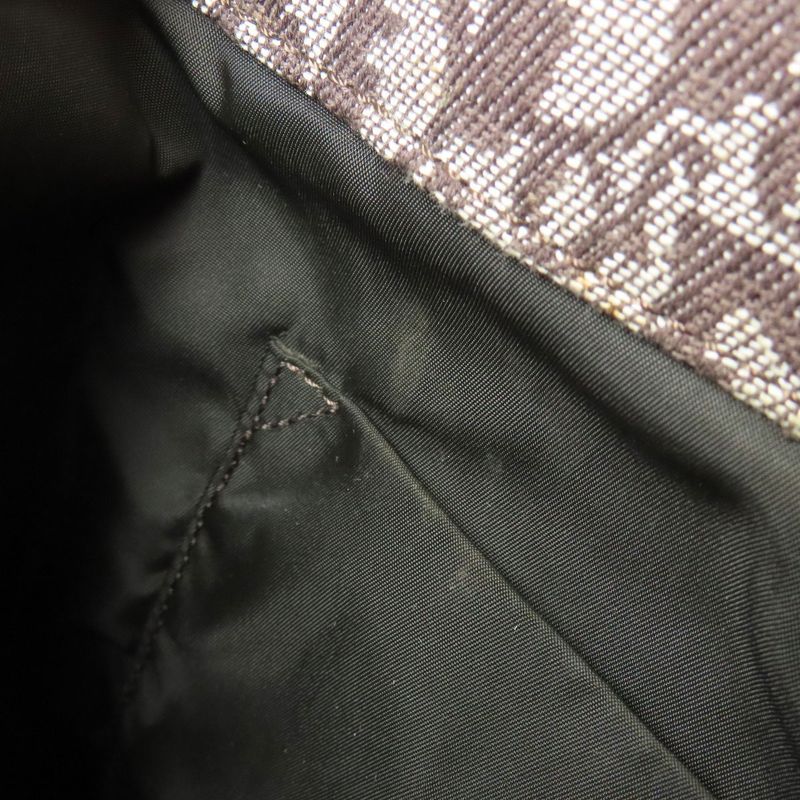 Christian DIOR Trotter Pattern Tote Bag Canvas Women