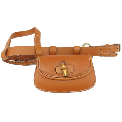 Gucci 681137 Bamboo 2-way Hip Bag/waist Bag Calf Women