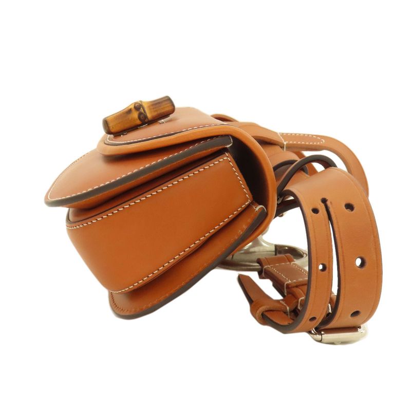 Gucci 681137 Bamboo 2-way Hip Bag/waist Bag Calf Women