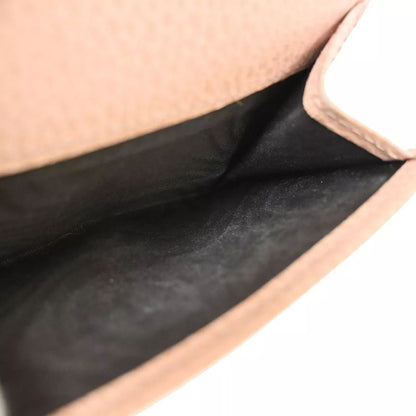 Gucci GG Marmont Logo Trifold Wallet Compact Wallet W Hook Pink Leather 65bs022