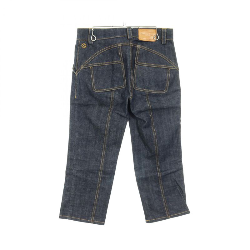 Louis Vuitton Denim Pants Cotton Monogram Denim Pants Women Used a