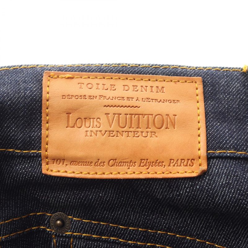 Louis Vuitton Denim Pants Cotton Monogram Denim Pants Women Used a