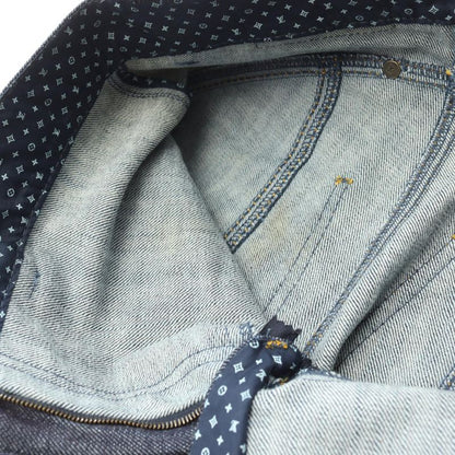Louis Vuitton Denim Pants Cotton Monogram Denim Pants Women Used a