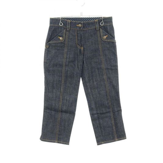 Louis Vuitton Denim Pants Cotton Monogram Denim Pants Women Used a