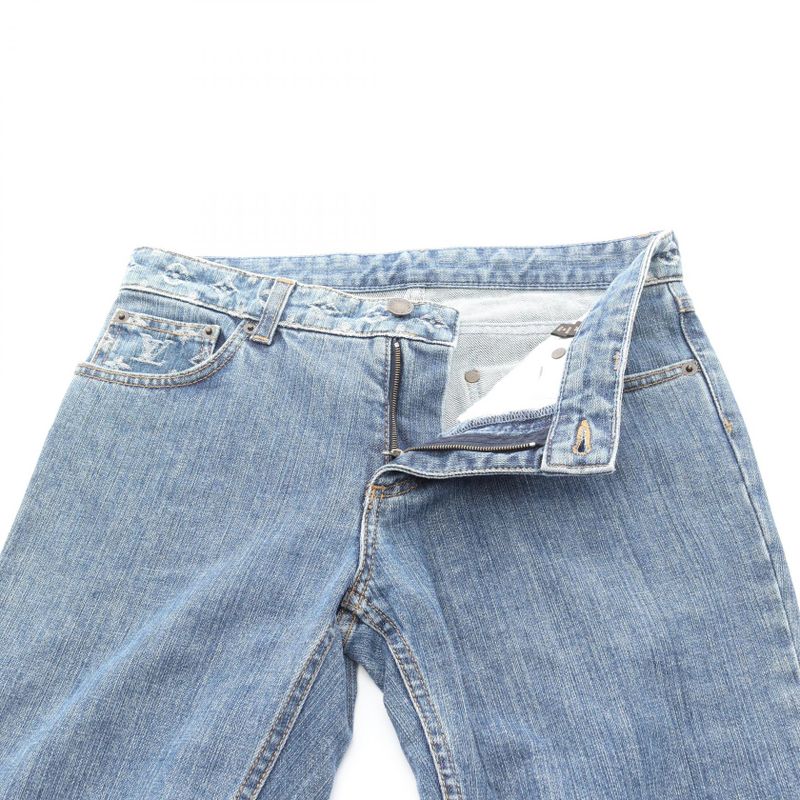 Louis Vuitton Denim Pants Monogram Cotton Monogram Denim Pants Women Used a