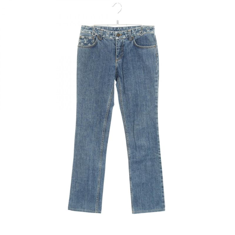 Louis Vuitton Denim Pants Monogram Cotton Monogram Denim Pants Women Used a