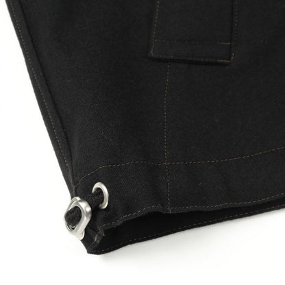 Hermes Cardigan Zip Up H566140 Black Cotton Zip Up Shirt Blouson Mens Unused