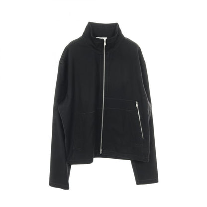 Hermes Cardigan Zip Up H566140 Black Cotton Zip Up Shirt Blouson Mens Unused