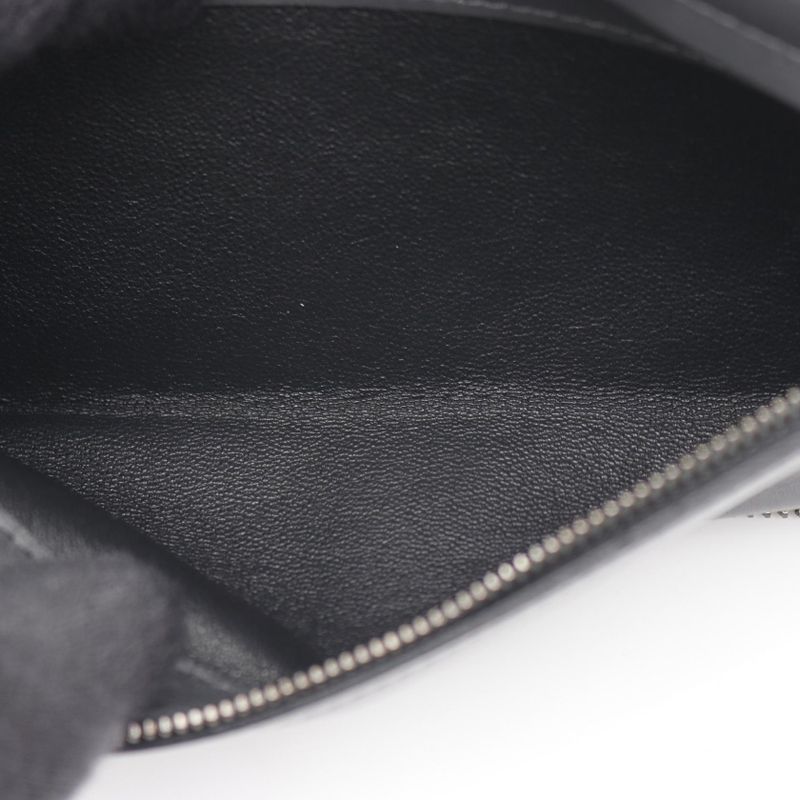 Bottega Veneta Round Long Wallet Intrecciato Dark Gray Leather Intrecciato