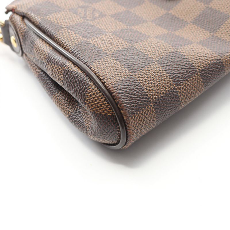 Louis Vuitton Handbag Eva Damier Ebene N55213 PVC Coated Canvas Leather Eva