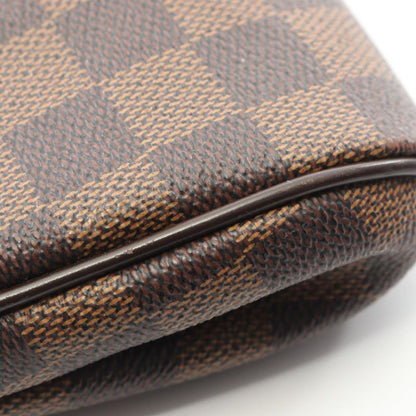 Louis Vuitton Handbag Eva Damier Ebene N55213 PVC Coated Canvas Leather Eva