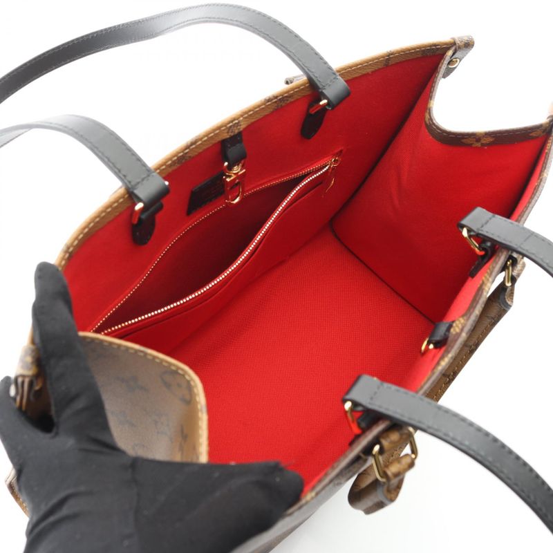 Louis Vuitton Tote Bag on-the-Go MM Monogram Giant Reverse M45321 PVC Coated