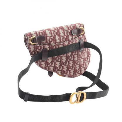 Dior Waist Bag Saddle Oblique Bordeaux Canvas Leather Oblique Saddle Flat Belt